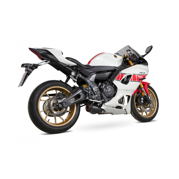 Scorpion Exhaust Yamaha YZF R7 2021 - 2023 Red Power Full System Black Ceramic Coated Sleeve